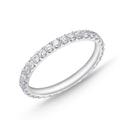 MEMOIRE 18K White Gold Odessa Diamond Eternity Wedding or Anniversary Band